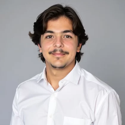 Man in white button down shirt